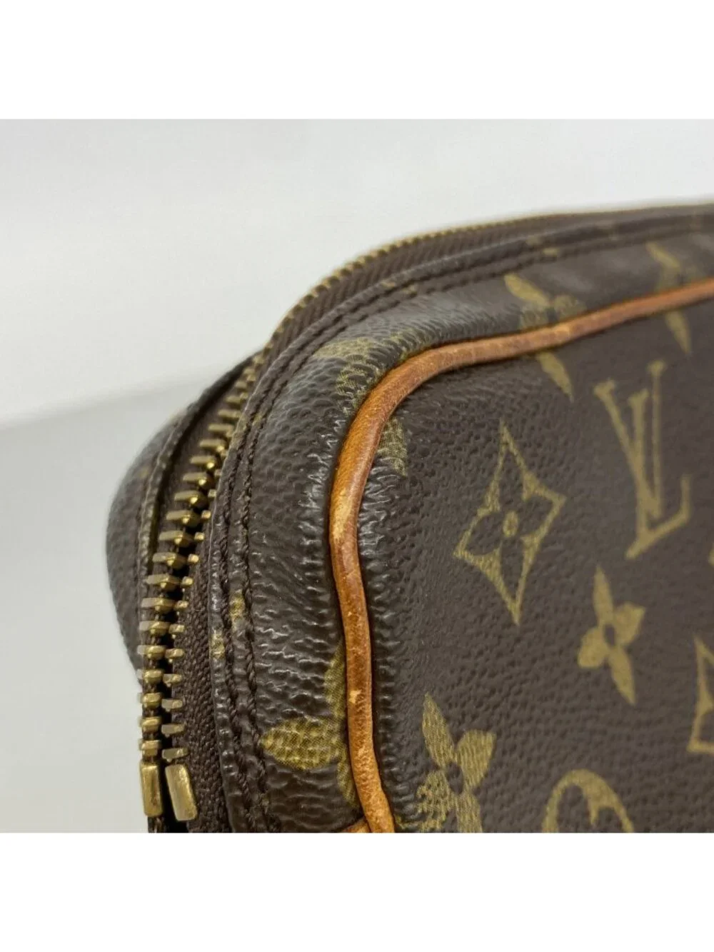 Louis Vuitton Clutch Monogram Marly Dragonne PM Brown